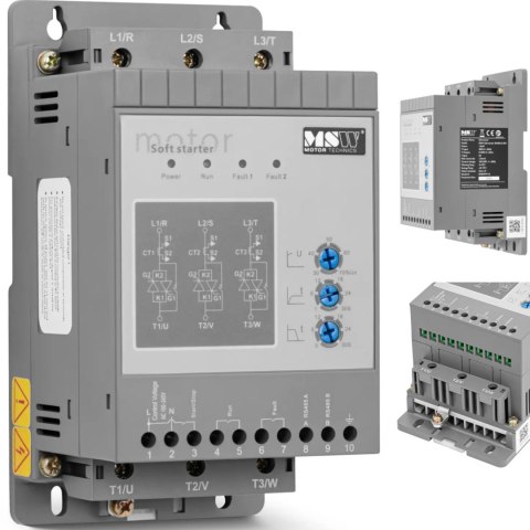 Soft starter do łagodnego rozruchu silników 3 A 1.5 kW 400 / 100-240 V Soft starter do łagodnego rozruchu silników 3 A 1.5 kW 400 / 100-240 V