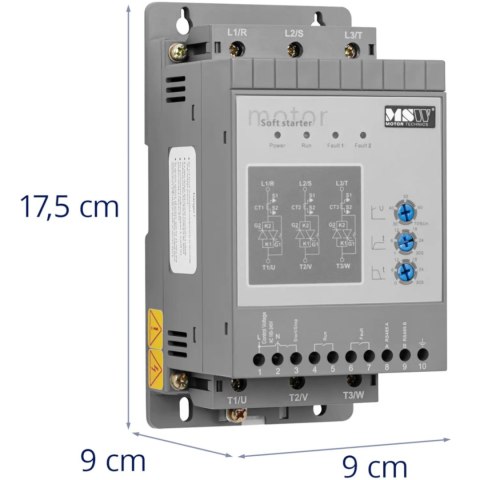 Soft starter do łagodnego rozruchu silników 3 A 1.5 kW 400 / 100-240 V Soft starter do łagodnego rozruchu silników 3 A 1.5 kW 400 / 100-240 V