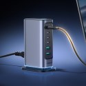 Stacja ładowania ładowarka wieloportowa GaN 65W EU 4x USB-C i 2x USB-A - ciemnoszara Stacja ładowania ładowarka wieloportowa GaN 65W EU 4x USB-C i 2x USB-A - ciemnoszara