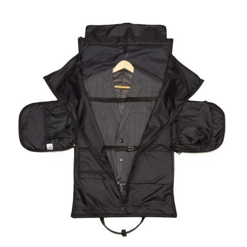 Torba podróżna Premium na garnitur i obuwie z kieszenią na mokre rzeczy 50l - czarna Torba podróżna Premium na garnitur i obuwie z kieszenią na mokre rzeczy 50l - czarna