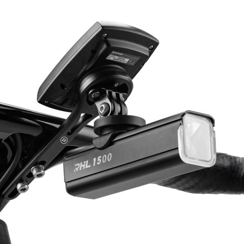 Uchwyt rowerowy do Garmin kamery GoPro lampki przedniej - czarny Uchwyt rowerowy do Garmin kamery GoPro lampki przedniej - czarny