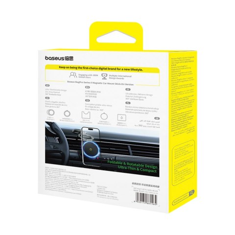 Uchwyt samochodowy na telefon MagPro II z MagSafe na deskę rodzielczą - czarny Uchwyt samochodowy na telefon MagPro II z MagSafe na deskę rodzielczą - czarny