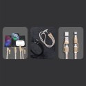 4w1 Kabel przewód smycz USB-A / USB-C / iPhone Lightning PD QC 65W 1.5m - różowy 4w1 Kabel przewód smycz USB-A / USB-C / iPhone Lightning PD QC 65W 1.5m - różowy
