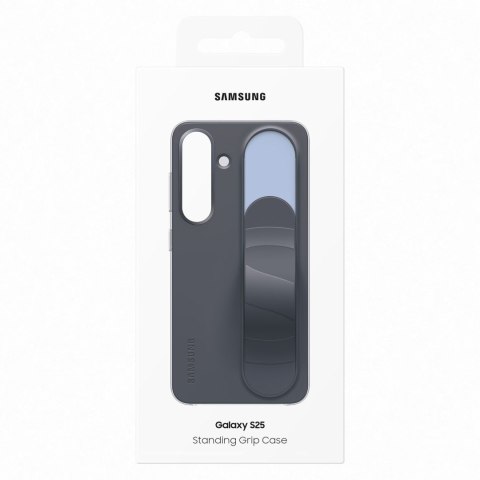 Etui silikonowe Samsung Standing Grip Case z uchwytem podstawką do Samsung Galaxy S25 - czarne Etui silikonowe Samsung Standing Grip Case z uchwytem podstawką do Samsung Galaxy S25 - czarne