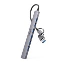 Hub YSA2-U3 stacja dokująca USB-A / USB-C na 7x USB-A - szary