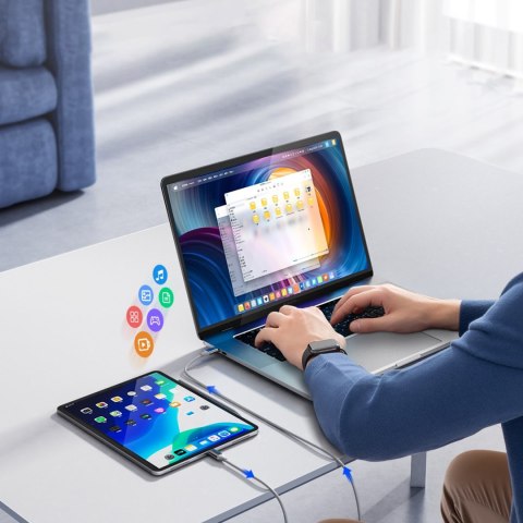 Kabel przewód CDX 100W 5A Power Delivery USB-C 1m - biały