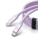 Kabel przewód CDX 100W 5A Power Delivery USB-C 1m - fioletowy