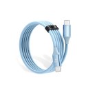 Kabel przewód CDX 100W 5A Power Delivery USB-C 1m - niebieski