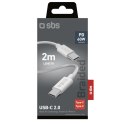 Kabel przewód PD USB-C 60W 2m - szary Kabel przewód PD USB-C 60W 2m - szary
