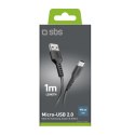 Kabel przewód USB-A - Micro-USB 1m - czarny Kabel przewód USB-A - Micro-USB 1m - czarny