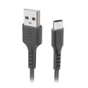 Kabel przewód USB-A - Micro-USB 2m - czarny Kabel przewód USB-A - Micro-USB 2m - czarny