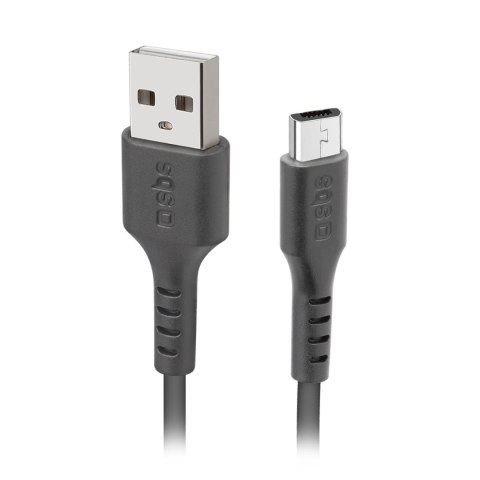 Kabel przewód USB-A - Micro-USB 2m - czarny Kabel przewód USB-A - Micro-USB 2m - czarny
