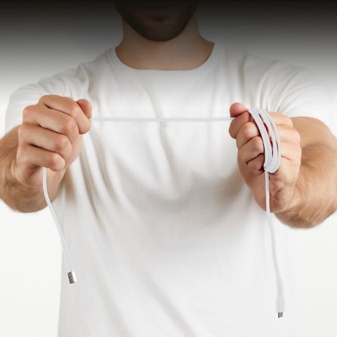 Kabel przewód USB-A - USB-C 1.5m - biały Kabel przewód USB-A - USB-C 1.5m - biały