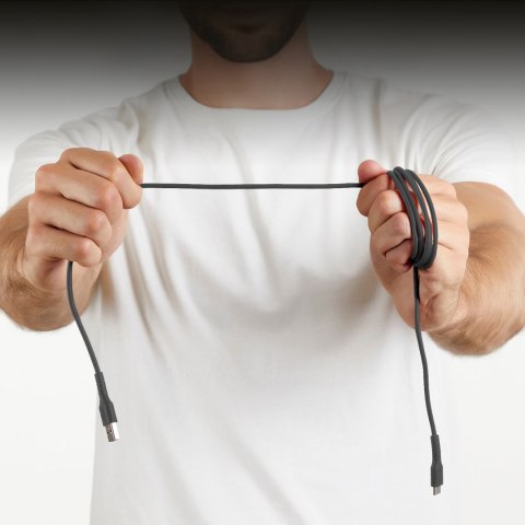 Kabel przewód USB-A - USB-C 1.5m - czarny Kabel przewód USB-A - USB-C 1.5m - czarny