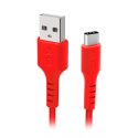 Kabel przewód USB-A - USB-C 1.5m - czerwony Kabel przewód USB-A - USB-C 1.5m - czerwony