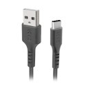 Kabel przewód USB-A - USB-C 1m - czarny Kabel przewód USB-A - USB-C 1m - czarny