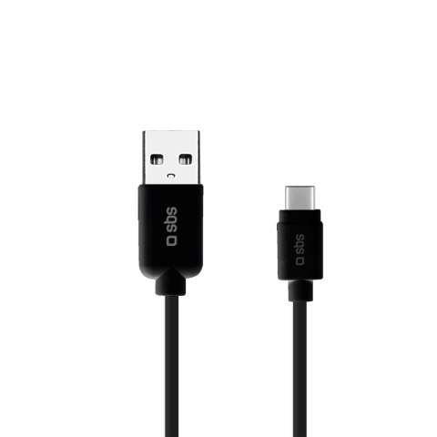 Kabel przewód USB-A - USB-C 1m - czarny Kabel przewód USB-A - USB-C 1m - czarny