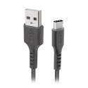 Kabel przewód USB-A - USB-C 2 m - czarny Kabel przewód USB-A - USB-C 2 m - czarny