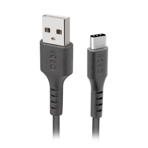 Kabel przewód USB-A - USB-C 2 m - czarny Kabel przewód USB-A - USB-C 2 m - czarny