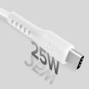Kabel przewód USB-C PD 25W 1 m - biały Kabel przewód USB-C PD 25W 1 m - biały