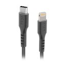 Kabel przewód USB-C - iPhone Lightning 1m - czarny Kabel przewód USB-C - iPhone Lightning 1m - czarny