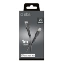 Kabel przewód USB-C - iPhone Lightning 1m - czarny Kabel przewód USB-C - iPhone Lightning 1m - czarny