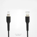 Kabel przewód USB-C - iPhone Lightning 1m - czarny Kabel przewód USB-C - iPhone Lightning 1m - czarny