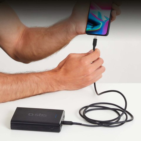 Kabel przewód USB-C - iPhone Lightning 1m - czarny Kabel przewód USB-C - iPhone Lightning 1m - czarny