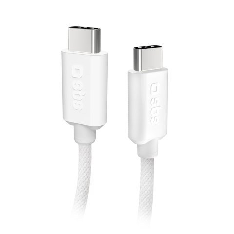 Kabel przewód w oplocie USB-C 60W 1.5m - szary
