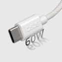 Kabel przewód w oplocie USB-C 60W 1.5m - szary