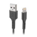 Kabel przewód z certyfikatem MFi USB-A - iPhone Lightning 1m - czarny