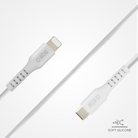 Kabel przewód z certyfikatem MFi USB-C - iPhone Lightning 1m - biały Kabel przewód z certyfikatem MFi USB-C - iPhone Lightning 1m - biały