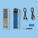 Kieszeń obudowa na dysk TCM2-C3 M.2 NVME na USB-C 10Gb/s - niebiesko-przezroczysta Kieszeń obudowa na dysk TCM2-C3 M.2 NVME na USB-C 10Gb/s - niebiesko-przezroczysta