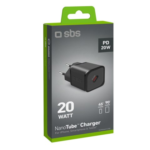 Ładowarka sieciowa Power Delivery GaN USB-C 20W - czarna Ładowarka sieciowa Power Delivery GaN USB-C 20W - czarna