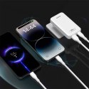 Ładowarka sieciowa podróżna ultracienka GaN 65W USB-A USB-C PD EU / US - biała Ładowarka sieciowa podróżna ultracienka GaN 65W USB-A USB-C PD EU / US - biała