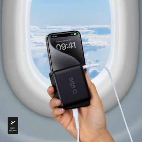 Powerbank 10000 mAh Power Delivery - czarny Powerbank 10000 mAh Power Delivery - czarny