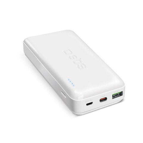 Powerbank 20000 mAh PD MicroUSB USB-C USB-A 20W - biały Powerbank 20000 mAh PD MicroUSB USB-C USB-A 20W - biały