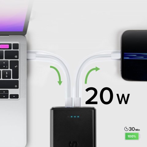 Powerbank 30000 mAh USB-C USB-A - czarny Powerbank 30000 mAh USB-C USB-A - czarny