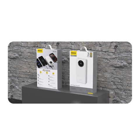 Powerbank K12Pro 20000mAh 22.5W PD USB-A USB-C - biały Powerbank K12Pro 20000mAh 22.5W PD USB-A USB-C - biały