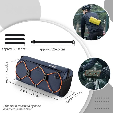 Torba rowerowa mocowana na kierownicę 2.2 l - niebieska Torba rowerowa mocowana na kierownicę 2.2 l - niebieska