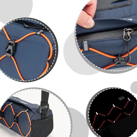 Torba rowerowa mocowana na kierownicę 2.2 l - niebieska Torba rowerowa mocowana na kierownicę 2.2 l - niebieska