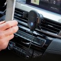 Uchwyt samochodowy na smartfona z ładowarką indukcyjną 10W - czarny Uchwyt samochodowy na smartfona z ładowarką indukcyjną 10W - czarny