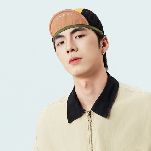 Czapka rowerowa kolarska z daszkiem pod kask - żółta Czapka rowerowa kolarska z daszkiem pod kask - żółta