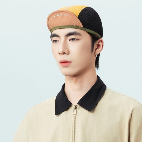 Czapka rowerowa kolarska z daszkiem pod kask - żółta Czapka rowerowa kolarska z daszkiem pod kask - żółta