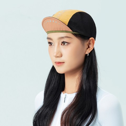 Czapka rowerowa kolarska z daszkiem pod kask - żółta Czapka rowerowa kolarska z daszkiem pod kask - żółta