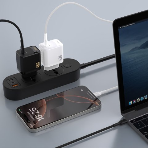 Ładowarka sieciowa A28 GaN USB-C 45W - czarna Ładowarka sieciowa A28 GaN USB-C 45W - czarna