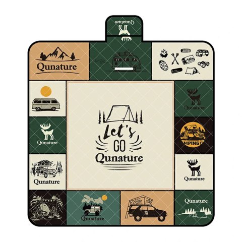 Mata piknikowa koc wodoodporny turystyczny 2 x 2 m - wielokolorowa Mata piknikowa koc wodoodporny turystyczny 2 x 2 m - wielokolorowa