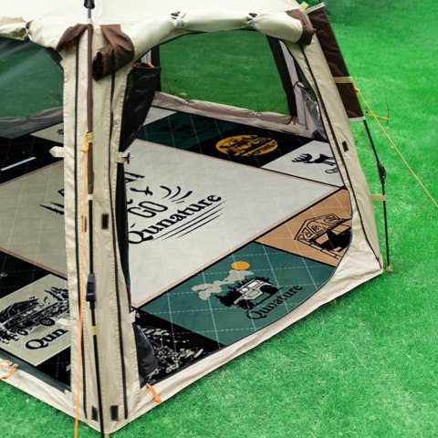 Mata piknikowa koc wodoodporny turystyczny 2 x 2 m - wielokolorowa Mata piknikowa koc wodoodporny turystyczny 2 x 2 m - wielokolorowa