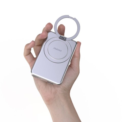 Powerbank K28 10000mAh z MagSafe z metalową obudową i podstawką PD 22.5W - srebrny Powerbank K28 10000mAh z MagSafe z metalową obudową i podstawką PD 22.5W - srebrny