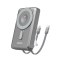 Powerbank K29 10000mAh MagSafe metalowa obudowa podstawka kable USB-C iPhone Lightning PD 20W - szary